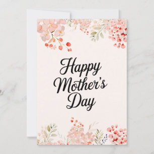 Cute floral Mom Printable Happy Mothers Day Card