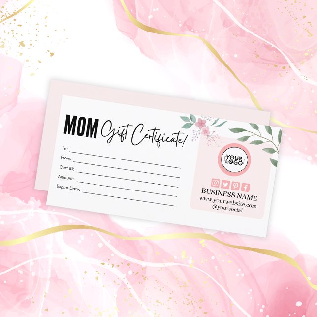 Cute Floral Mother's Day Gift Certificate (Creator Uploaded)