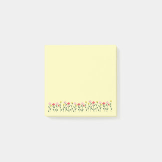 Cute Floral Pastel Yellow Cottagecore Flowers Post Post-it Notes