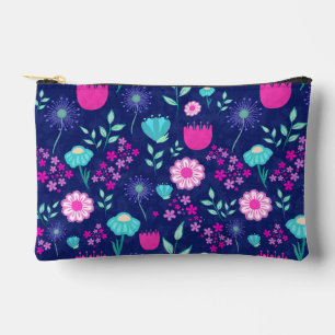 Cute floral pattern background accessory pouch