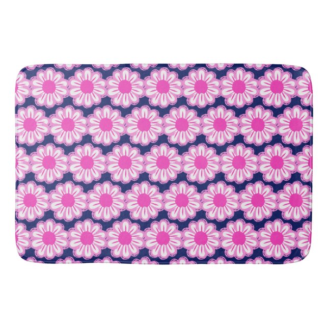Cute floral pattern background bath mat (Front)
