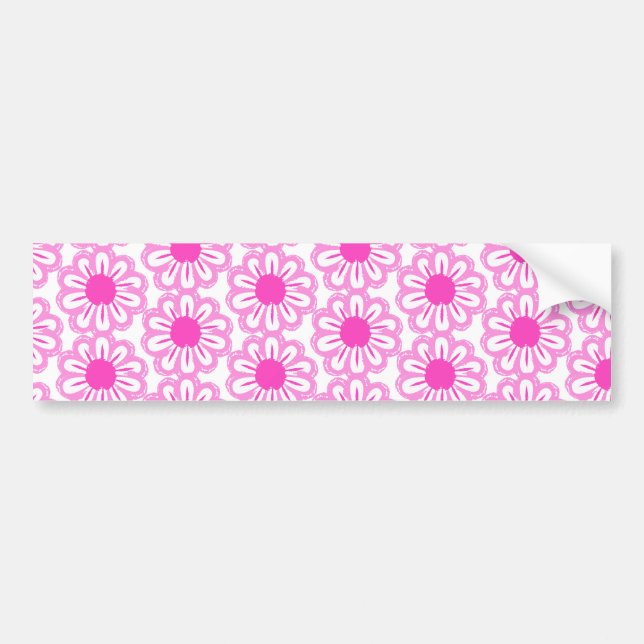 Cute floral pattern background bumper sticker (Front)