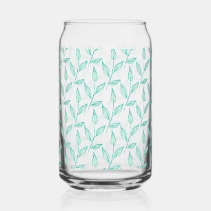 Cute floral pattern background can glass