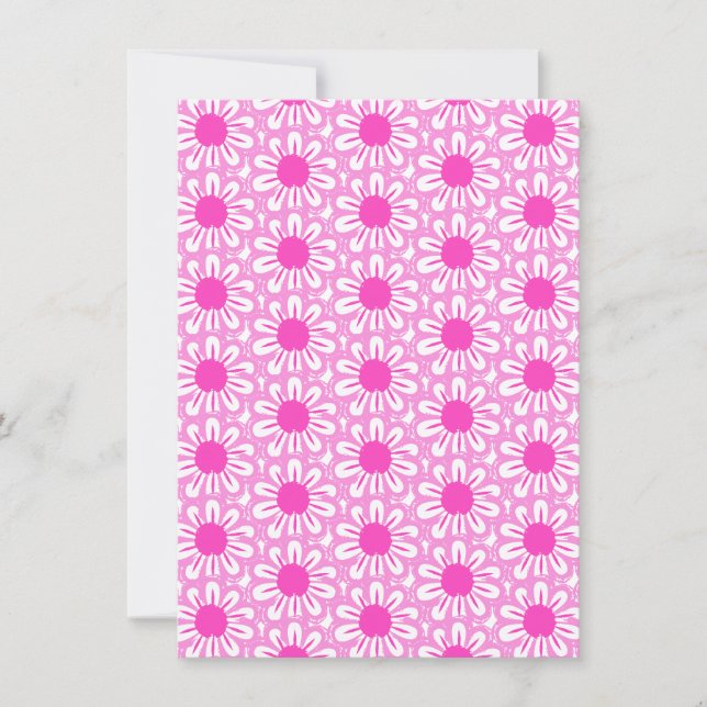 Cute floral pattern background card (Front)