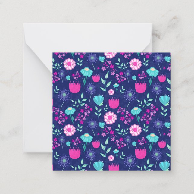 Cute floral pattern background card (Front)