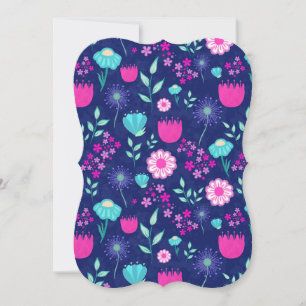 Cute floral pattern background card