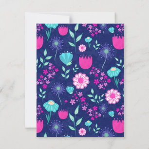 Cute floral pattern background card