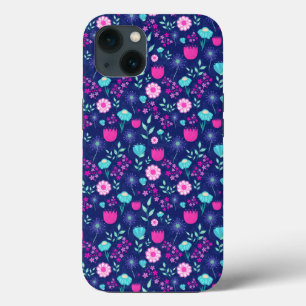 Cute floral pattern background iPhone 13 case