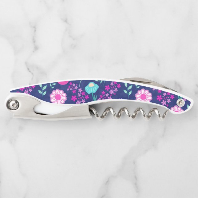 Cute floral pattern background corkscrew (Front)