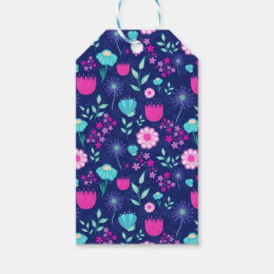 Cute floral pattern background gift tags