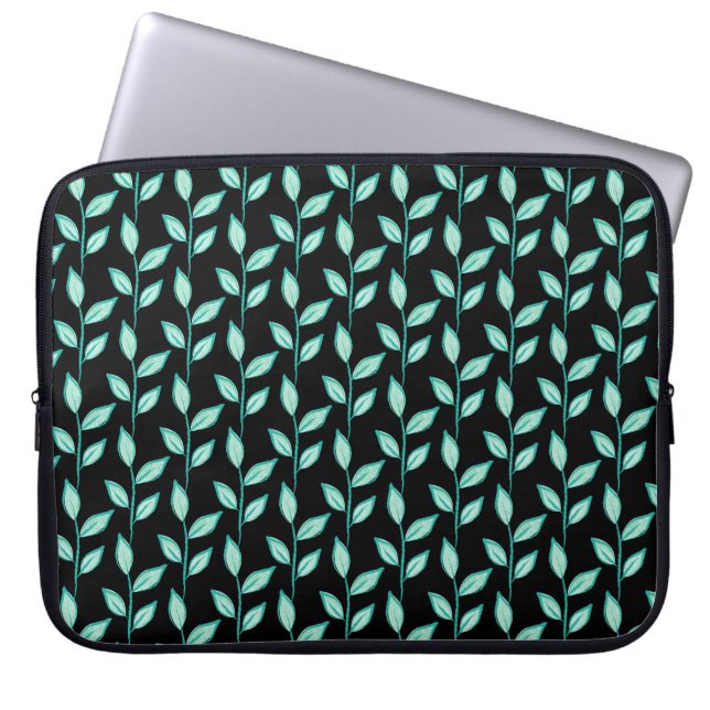 Cute floral pattern background laptop sleeve (Front)