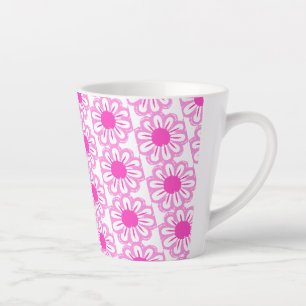 Cute floral pattern background latte mug