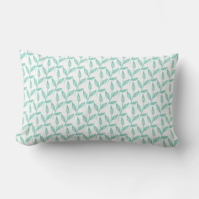 Cute floral pattern background lumbar cushion (Front)