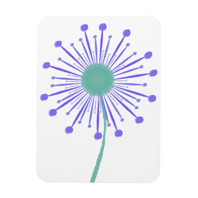 Cute floral pattern background magnet (Vertical)