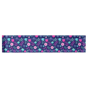 Cute floral pattern background nameplate