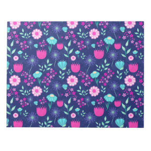 Cute floral pattern background notepad