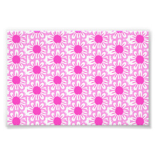 Cute floral pattern background photo print