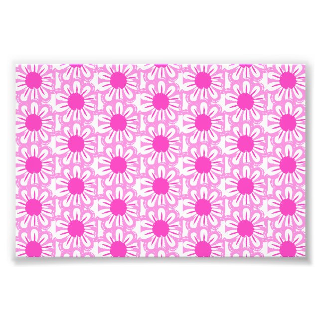 Cute floral pattern background photo print (Front)
