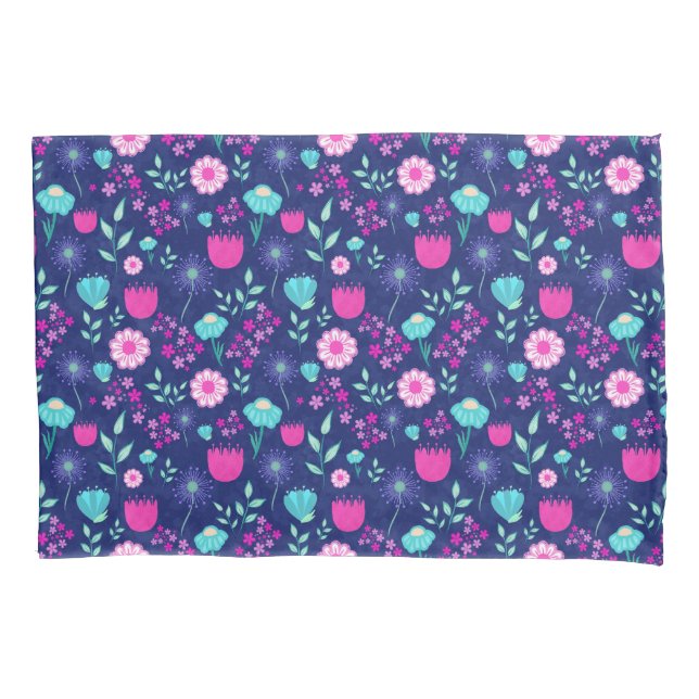 Cute floral pattern background pillowcase (Front-Left)