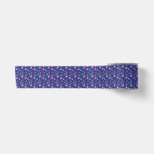 Cute floral pattern background satin ribbon