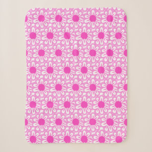 Cute floral pattern background sherpa blanket