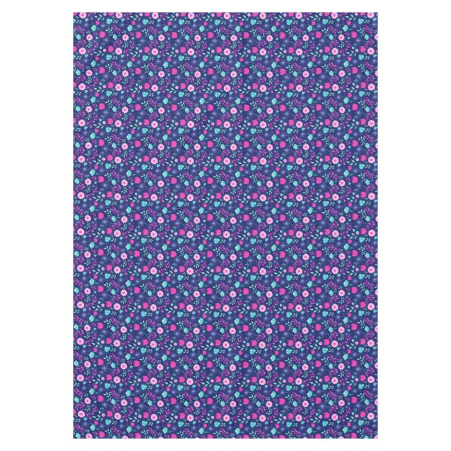 Cute floral pattern background tablecloth (Front)