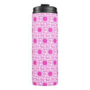 Cute floral pattern background thermal tumbler