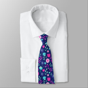 Cute floral pattern background tie
