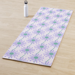 Cute floral pattern background yoga mat