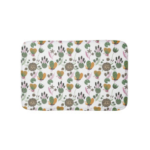 Cute Floral Pattern Bath Mat