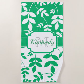 Cute Floral Pattern Beach Towel