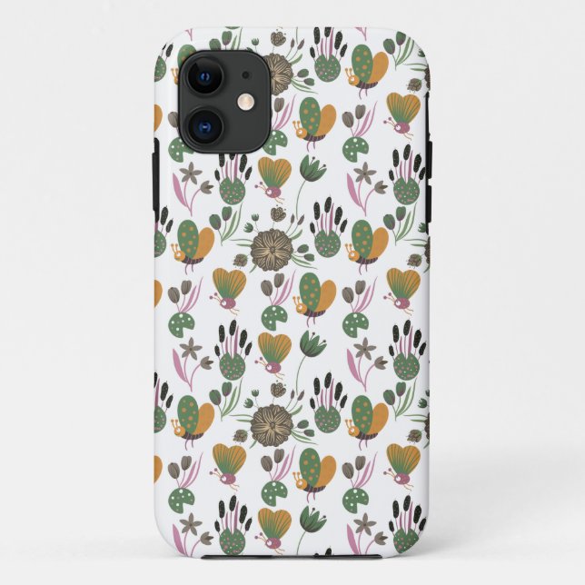 Cute Floral Pattern Case-Mate iPhone Case (Back)