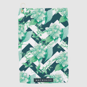Cute Floral Pattern Golf Towel
