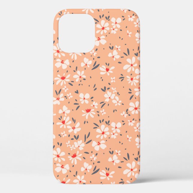 Cute floral pattern in the small flower. Ditsy pri Case-Mate iPhone Case (Back)