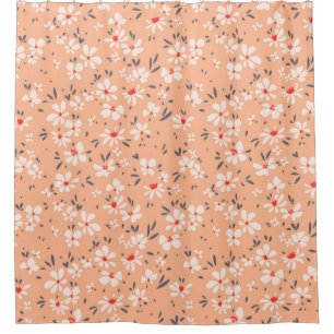 Cute floral pattern in the small flower. Ditsy pri Shower Curtain