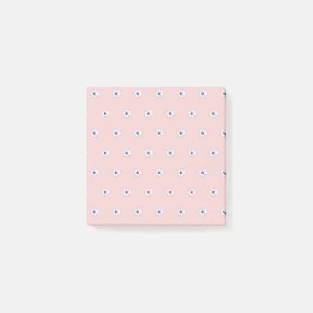 Cute floral Pattern light pink Post-it Notes (Front)