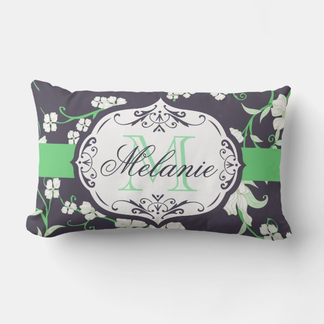 Cute Floral Pattern Lumbar Cushion (Front)