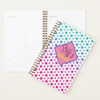 Cute floral pattern personalised planner