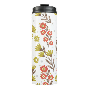 Cute floral pattern, seamless background. thermal tumbler