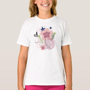 Cute Floral Pattern T-Shirt