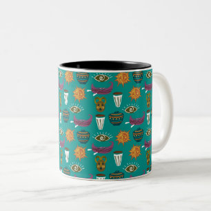 Cute Floral Pattern Two-Tone Coffee Mug
