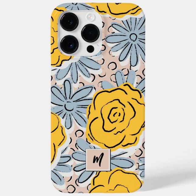 Cute Floral Personalised Name Case-Mate iPhone Case (Back)