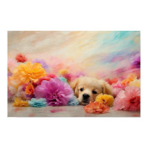 Cute floral puppy downloadable