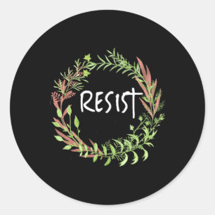 Cute Floral - Resist  Classic Round Sticker