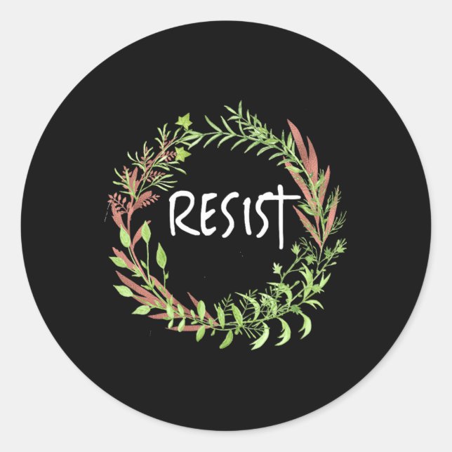 Cute Floral - Resist  Classic Round Sticker (Front)