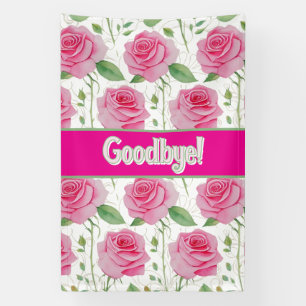 Cute, floral/rose repeating pattern banner
