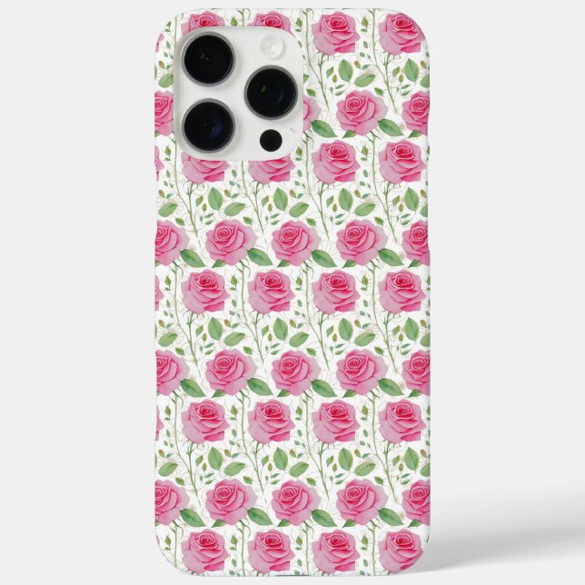 Cute,  floral/rose repeating pattern  Case-Mate iPhone case (Back)