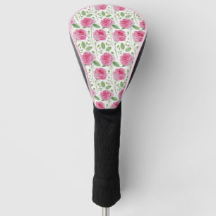 Cute, floral/rose repeating pattern golf head cover