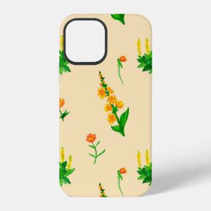 Cute floral seamless pattern with hand-drawn illus iPhone 12 case