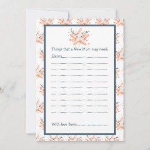 Cute Floral Starfish Baby Shower Invitation